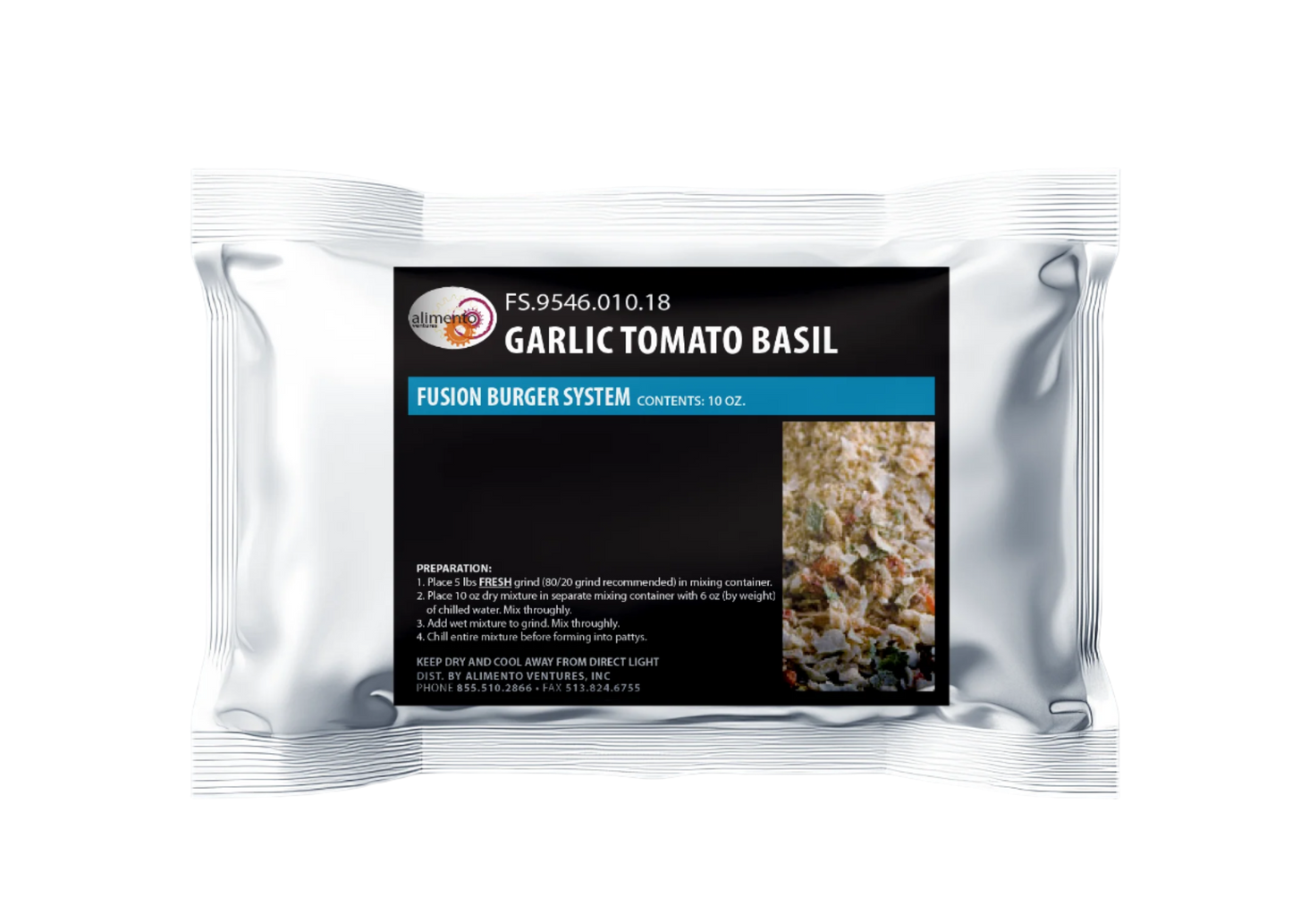 Garlic Tomato Basil Fusion Burger